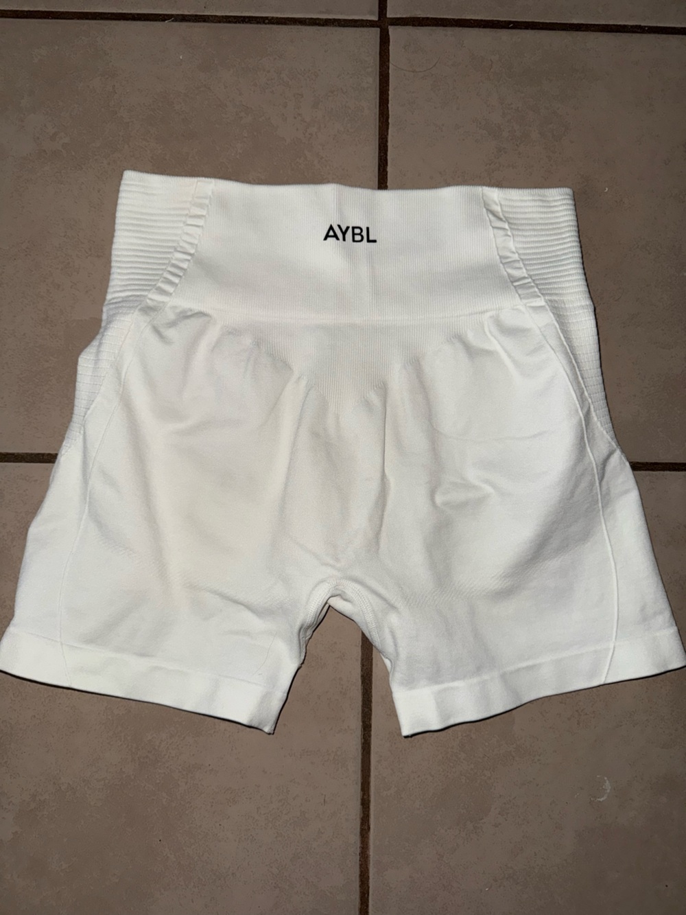 AYBL White Seamless Shorts